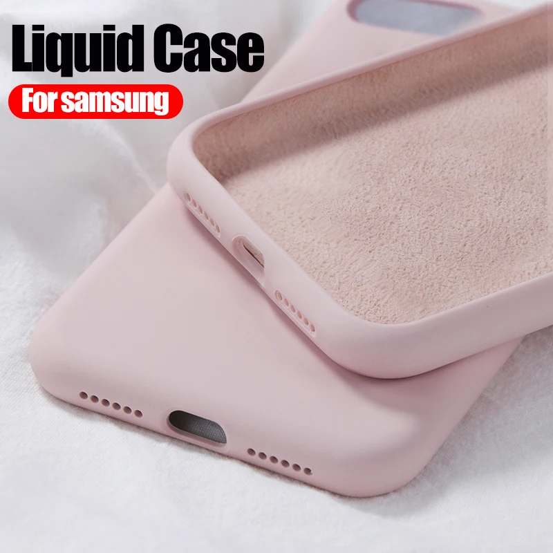 Чехол из жидкого силикона для samsung Galaxy a50 a20 a20E a40 a70 a30 a10 m30 m10 m20 s10 s8 s9 plus note 10 pro s10E S 8 9