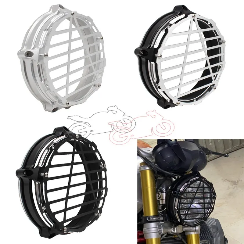 Motorcycle Headlight Grid Grill Headlamp Protector Cover Guard Bezel Trim Ring For BMW R nineT nine T R9T Scrambler 2014-2017 | Автомобили