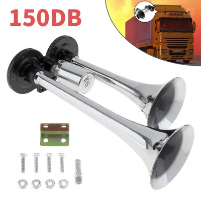12V/24V 150DB супер громкий звуковой сигнал твитер Электрический гудок двойной трубы