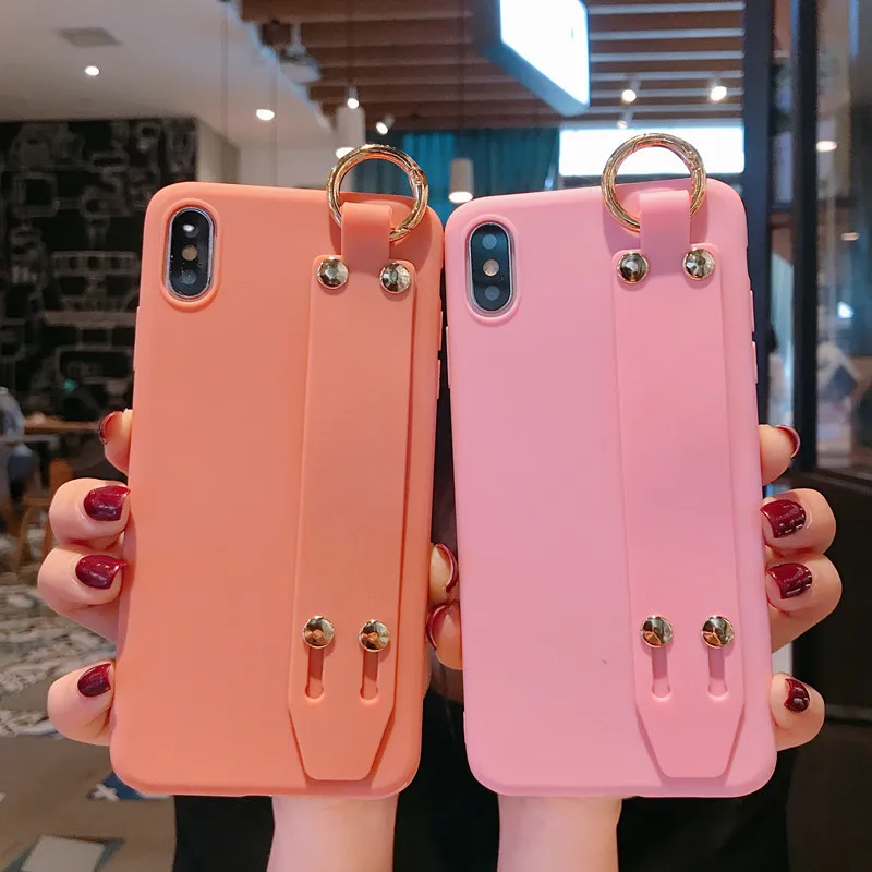 Чехол для телефона с ремешком на запястье iphone 11 11Pro Max XS XR чехол ярких цветов Iphone 8 7