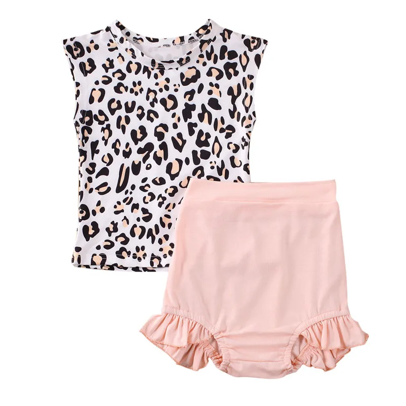 Pudcoco/Милая летняя одежда для новорожденных Одежда маленьких девочек Леопардовый