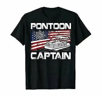 Понтон капитан американский флаг Понтонный катер Lover Подарки футболка S