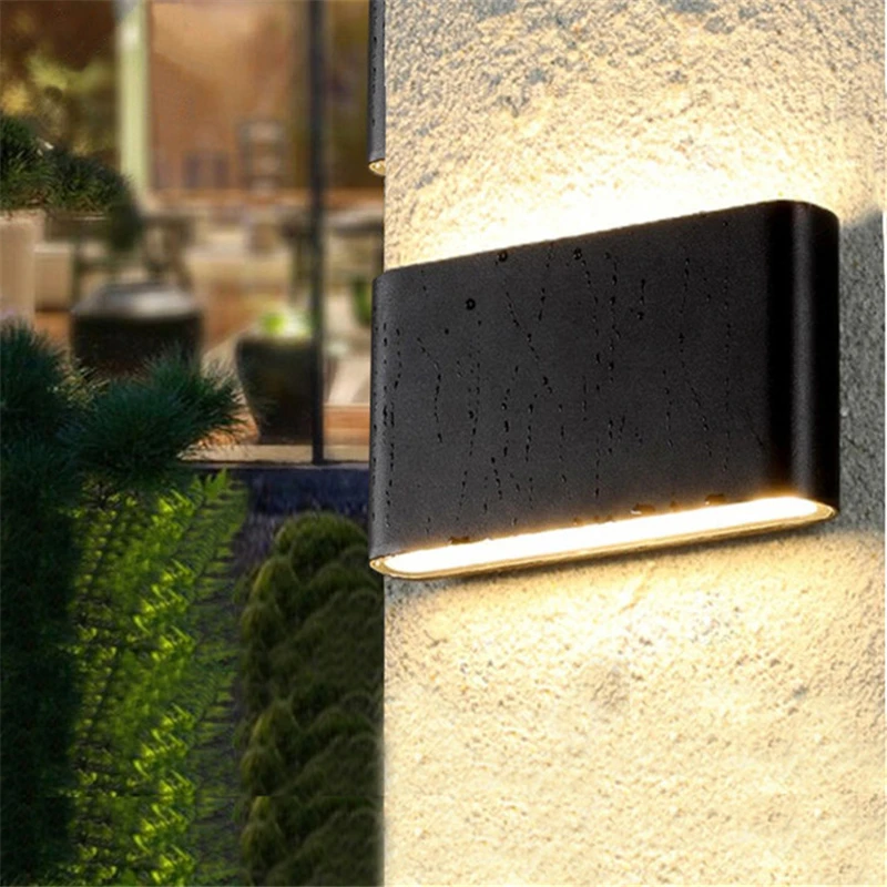 

Black Wall Lamp 6W 12W Indoor Outdoor LED Wall Lamp Up and Down Lighting for Garden Sconce Corridor Hallway Terrace Patio Decor