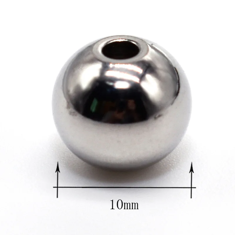40pcs Stainless Steel Spacer Beads Ball 3 4 5 6 8 10 12 MM Round Loose Beads Bracelet Necklace Jewelry Making DIY Accessories