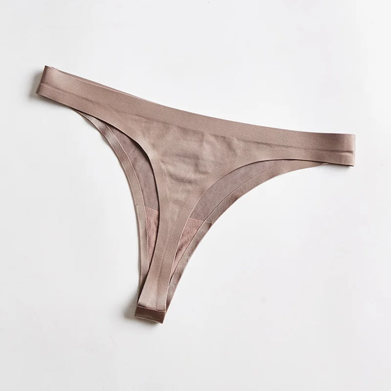 Женские стринги нейлоновые бесшовные ультратонкие с низкой посадкой из вискозы