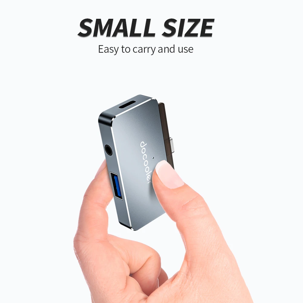 Адаптер docooler USB Type-C Hub со стандартной зарядкой 3 0 и 5 мм разъем для Наушников