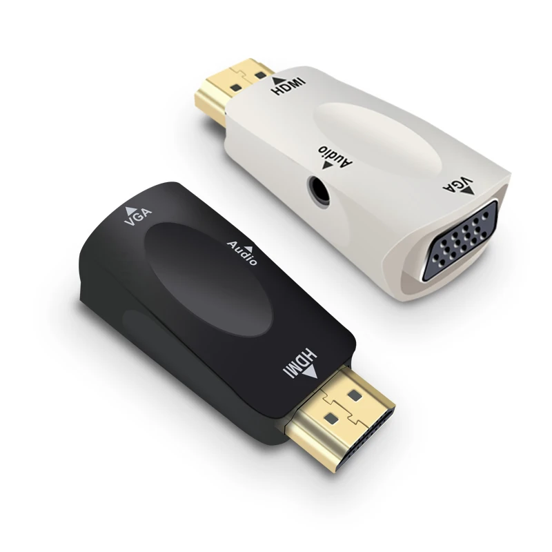 Для HDMI VGA адаптер конвертер кабель с аудио кабелем поддержка HD 1080P для ПК ноутбука