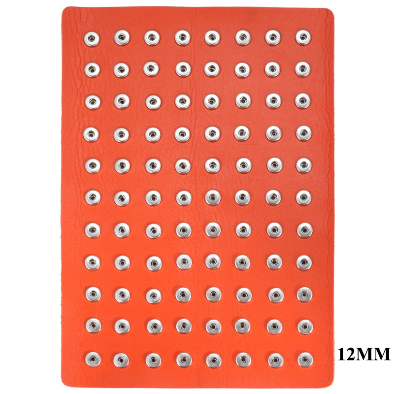 Fit 12mm Snaps Оснастки ювелирные изделия стенд держатель подходит 60 шт 12 мм и 18 мм Металлические стеклянные пуговицы ювелирные изделия кожа мягкий дисплей стенд - Окраска металла: Fit 12mm Snaps