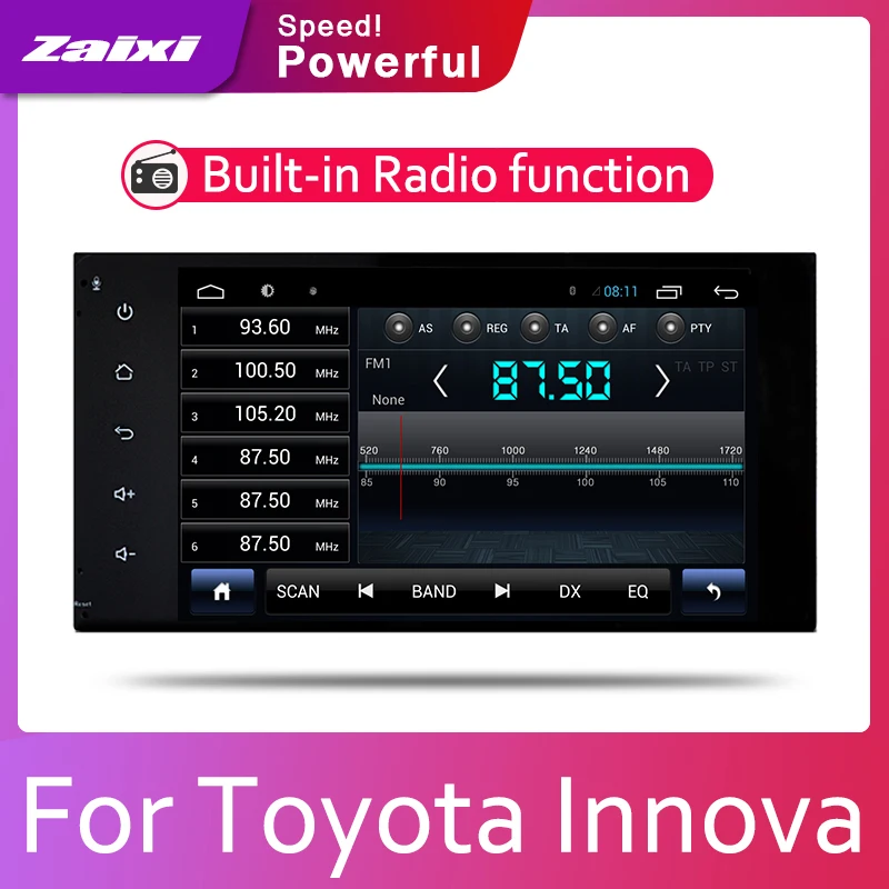ZaiXi автомобильный Android система 1080P IPS ЖК-экран для Toyota Innova 2004 ~ 2015 Радио плеер GPS