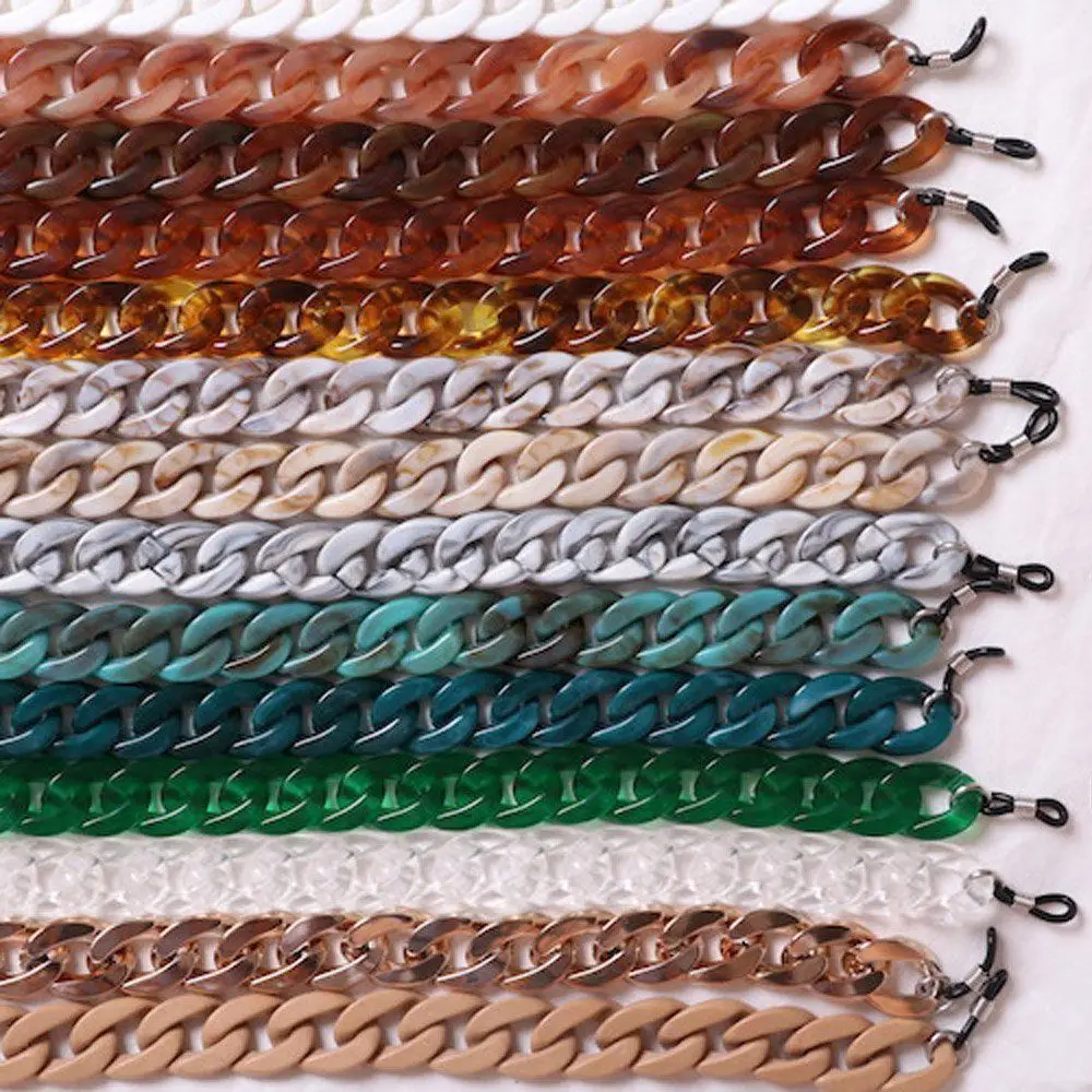 

1 Pcs Retro Creative Acrylic Glasses Chain Adjustable Eyeglasses Lanyard Amber Anti-slip Sunglasses Cord Holder Accessories Tool