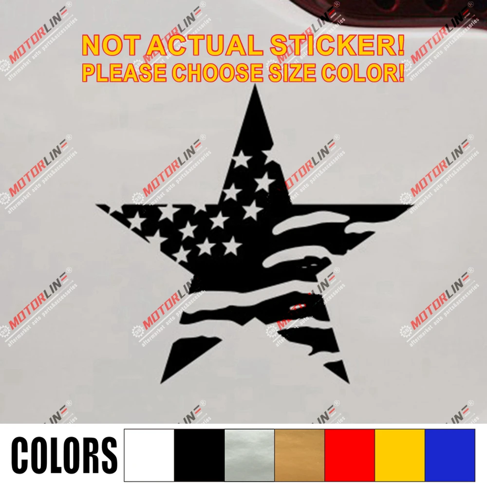 Флаг США Звезда американская наклейка автомобиль винил выбрать размер цвет