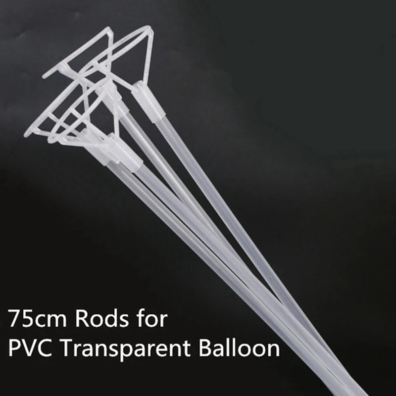 

50Pcs/Lot 40cm Balloon Sticks Transparent PVC Rods for Balloons Holder Sticks with Cup Party Decoration Accessories