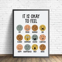 funny colorful it is okay to feel quote wall art canvas painting my feelings posters and prints health home decoration pictures
