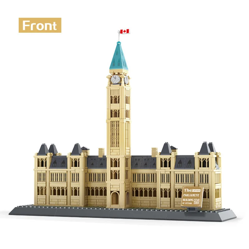 

WANGE Architecture Creative Landmark The Canada Parliament Building 3D Model Blocks Kit Educational Assembly Brick Toys for Kids