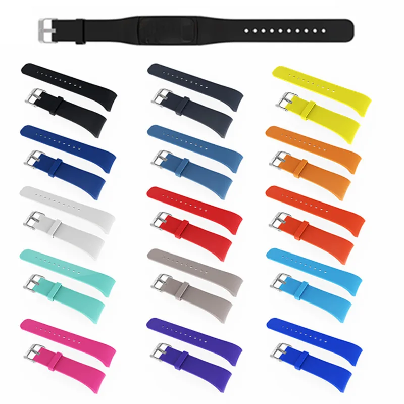 

15 Colorful Silicone Wrist Strap Replacement Wrist Band For Samsung Gear Fit 2 SM-R360 / Fit2 Pro R365 Smart Wristband Bracelet