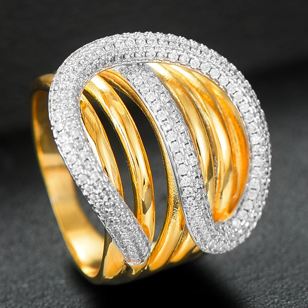 Женское кольцо SISCATHY onaco роскошное эффектное составное для помолвки свадебное в