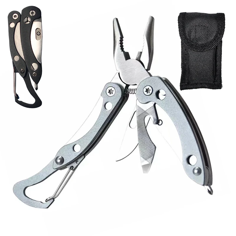 

Multitools Pliers EDC Stainless Steel Mini Folding Pliers with Ferramentas Outdoor Camping Survival Multi Tools