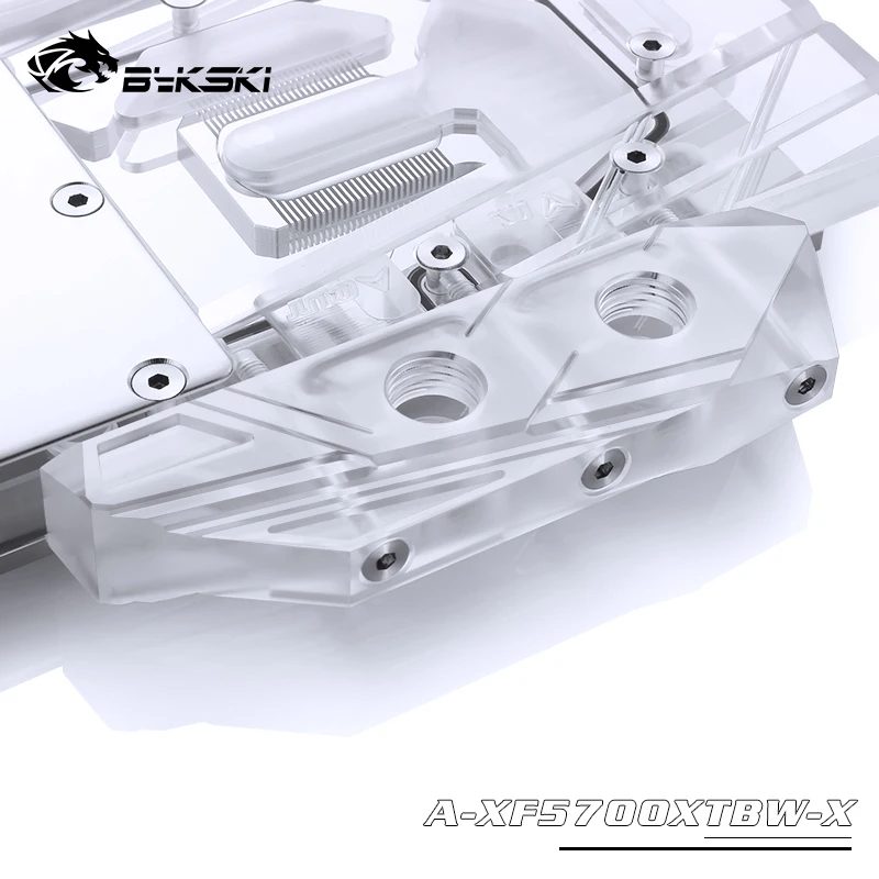 Водяной блок Bykski GPU для XFX RX 5700 XT THICC III ULTRA 8G графическая карта MOBO AURA SYNC 12 В/5 В|Кулеры