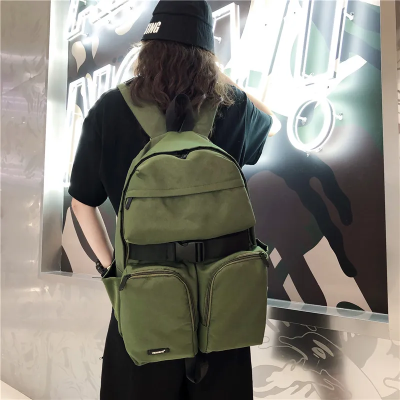 

Backpack women's large-capacity casual light tide brand ins backpack street Korean waterproof college wind bag class bag