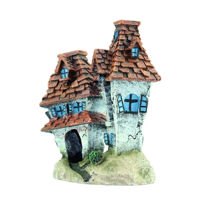 1 шт. Декор для аквариума Домик из полимерной глины украшение мультяшный дом