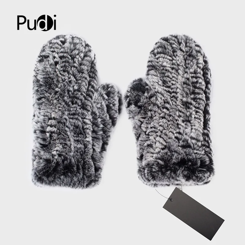 

Pudi GF706 Genuine Rex Rabbit Fur Glove Gloves Mitten New Fur Design For This Winter