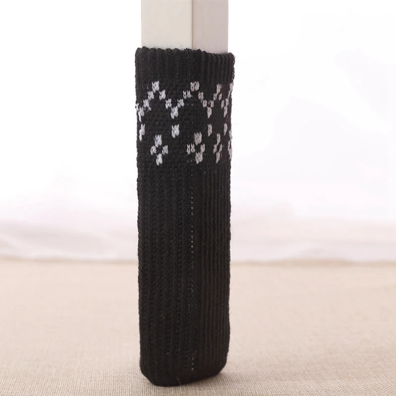 4pcs/set Floor Protection Chair Foot Pad Leg Furniture Wool Knitting Cover Cat Pads Paw Protector Socks Table |