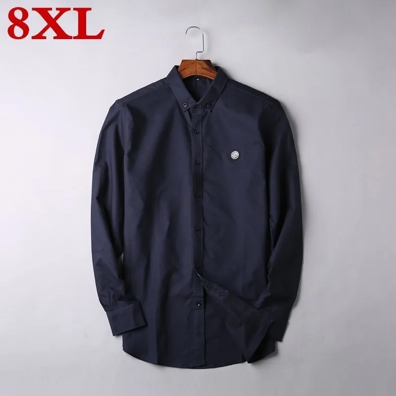 

big New Plus Size 5xl 8xl 7xl 6xl High Quality Men's Shirt Long Sleeve Shirts Twill Shirt Brand Solid Formal Man