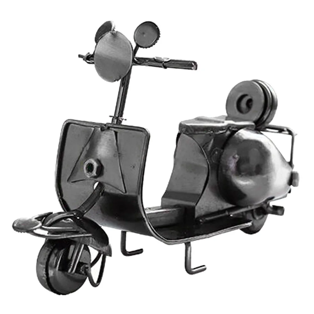 Винтажная модель мотоцикла ручной работы с орнаментом для домашнего декора | Дом