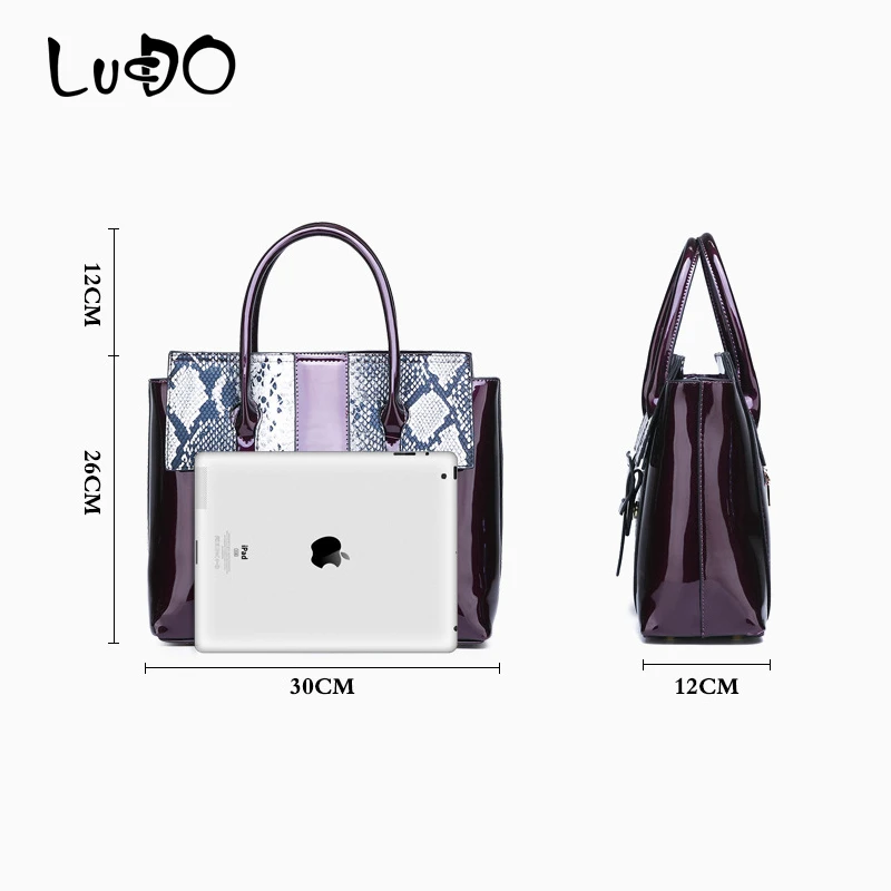 

Luxury Women Bags Serpentine Leather Lady Handbag Fashion Crocodile Pattern 2 Pcs Set Purse And Handbags Shoulder Bag