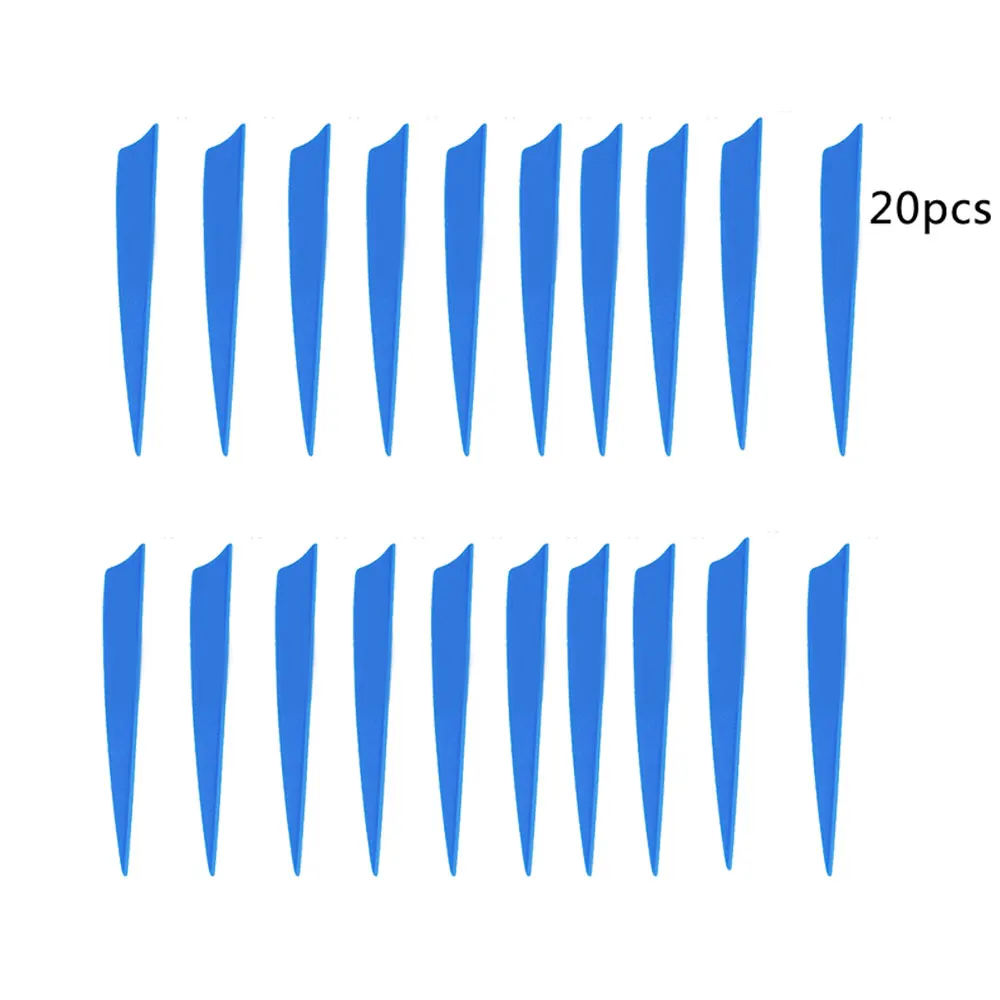 

20pcs 3/4 Inch Arrow Feather Archery Vane Fletching Compound Recurve Bow Plumage Drop Feather Shield Rubber Feather