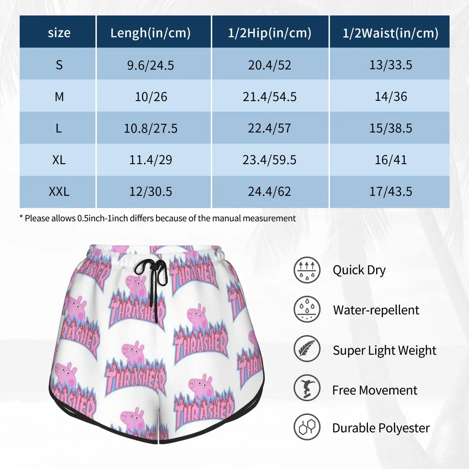 

Pig Swim Shorts Women Beach Shorts