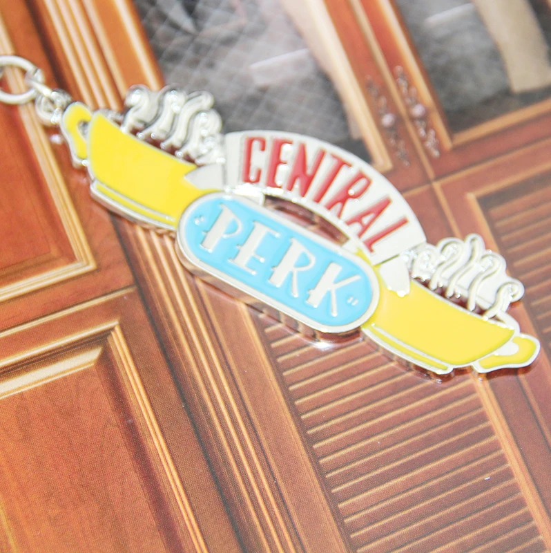 Hot Movie Friends Central Perk Keychains Pendants Enamel Coffee Time Logo Car Keyring Choker Best Friend Xmas Jewelry Gift | Украшения и