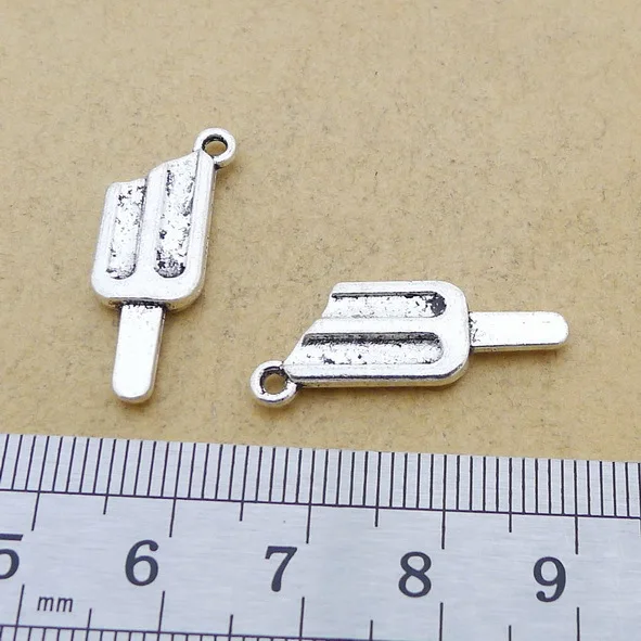 

Supplies For Jewelry Making 10pcs 10*25mm Antique Silver Color Popsicle Charms