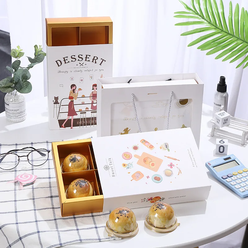 Прямоугольный картонный контейнер для печенья рабочая коробка упаковочный