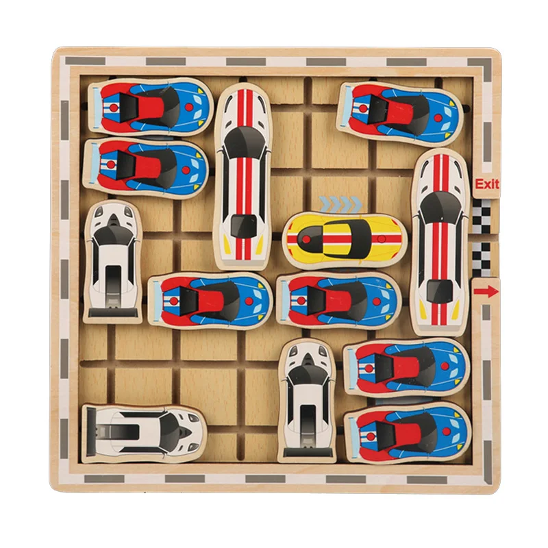 

Car Parking Garage Maze Games For Kids Adults IQ Puzzle Challenges Intellectual Toys Jeux De Société En Bois