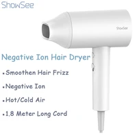 new showsee a1 w anion hair dryer negative ion hair care professinal quick dry home 1800w portable hairdryer diffuser