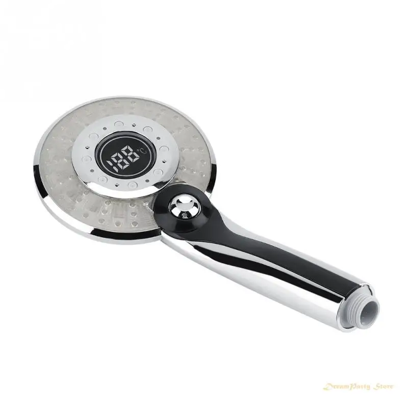 Ручная Лейка для душа цифровой фотораспылитель светодиодный светильник 3 режима