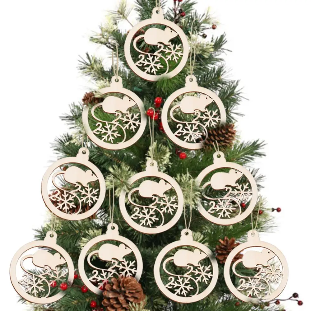 10 шт. деревянные украшения для рождественской елки|Кулоны и подвески| |