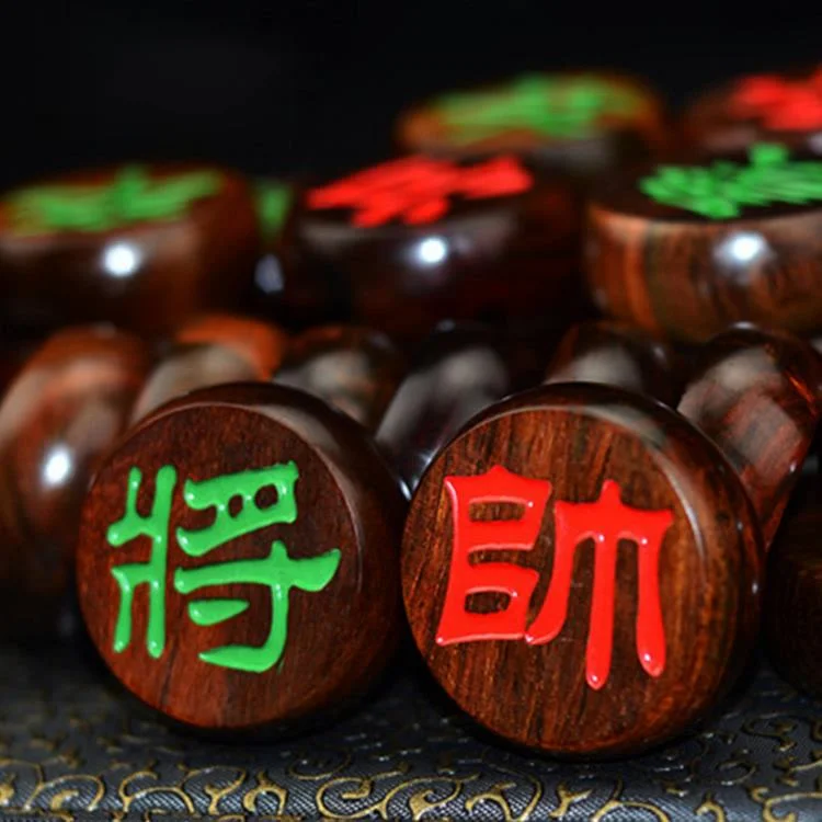

Large Wooden Pieces Chinese Chess Rosewood High-end Luxury Gifts Chess Folding Leather Board Ajedrez Madera Family Games EK50QL