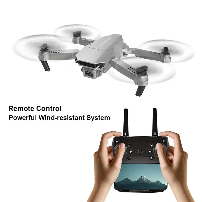 

E100 Mini Drone With 4K HD Camera Wide Angle Photography RC Helicopter Dron Toy Professional Foldable Quadcopter Birthday Gift