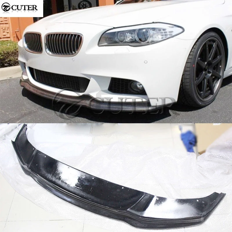 F10 5 серии углеродное волокно АК стиль передний бампер губа сплиттер для Bmw 525i 530i