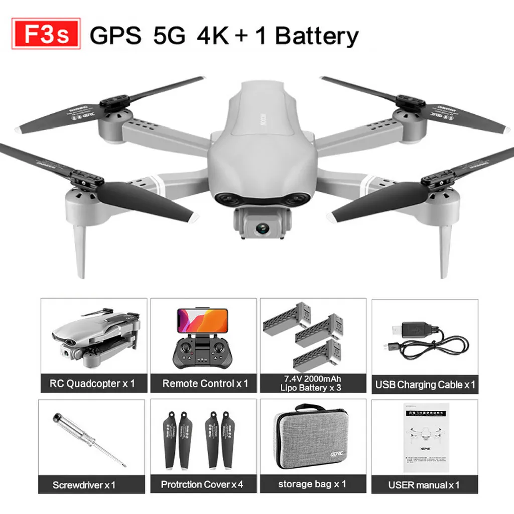 F3 GPS беспилотные летательные аппараты с 4K HD двойной Камера WI-FI видом от первого