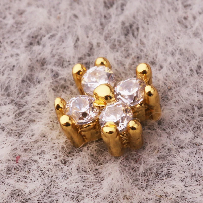 Sellsets 1 Piece 16g new arrival green pink blue CZ tiny flower women ear daith tragus rook helix piercing studs jewelry | Украшения и