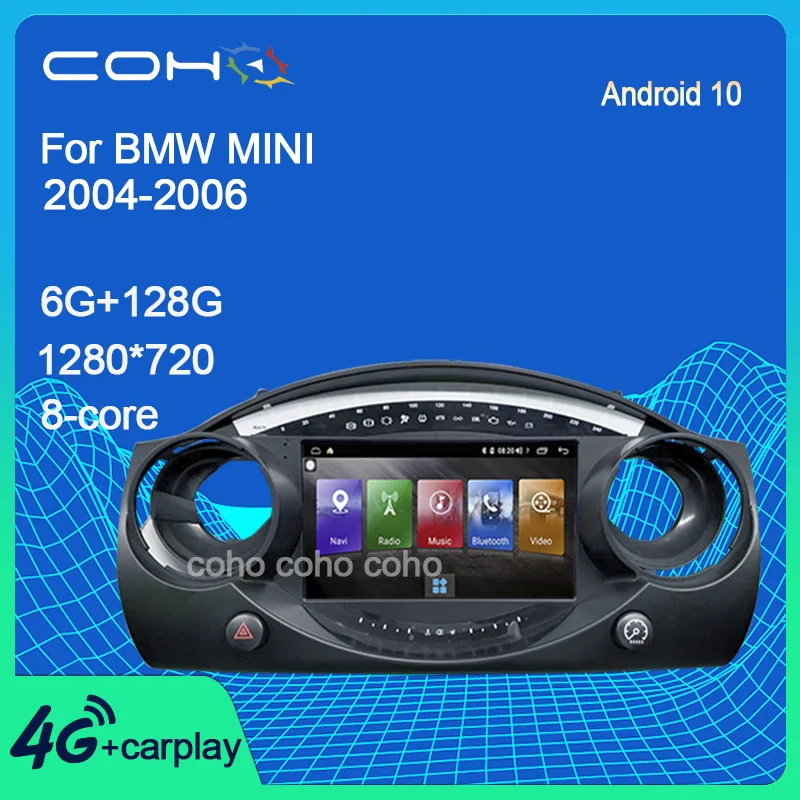 Кижуч для BMW MINI 2004-2006 Android 10 0 4G автомобиля Радио DVD плеер навигации GPS Восьмиядерный