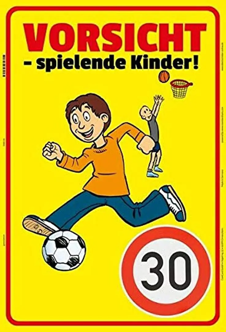 

Caution Playing Children! Tin Sign Metal 8 by 20 Inches Tin Sign