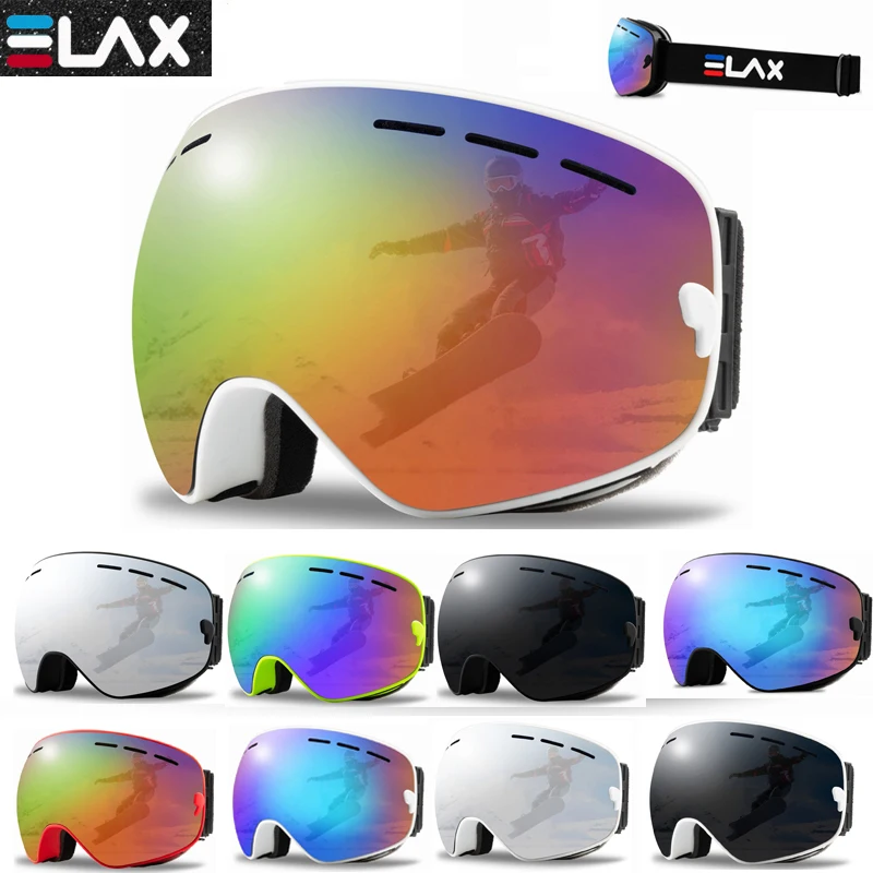 

For ELAX Women Men Ski Goggles Double Layers Anti-Fog Snowboard Glasses Snowmobile Sunglasses Winter Snow Sport Skiing Eyewears