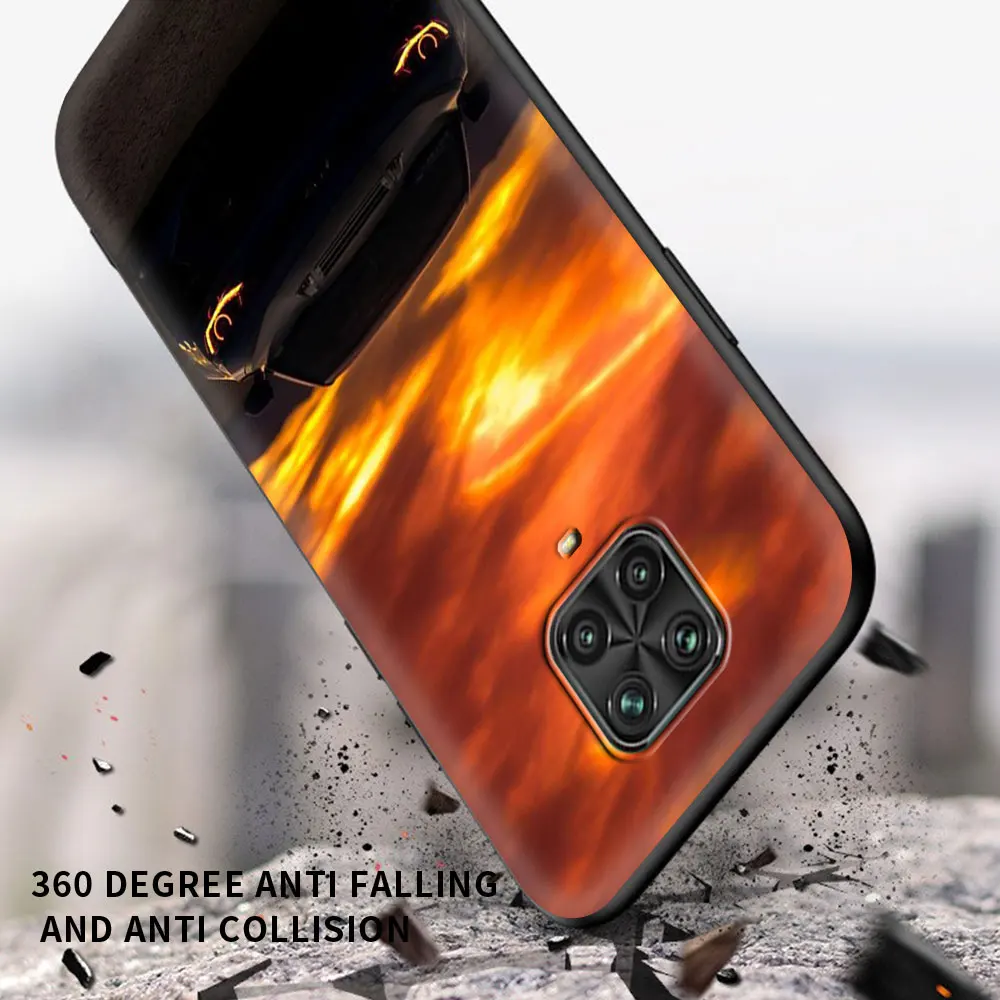 Cool Super Sports Car Case For Xiaomi Redmi Note 9S 9 8 10 Pro 7 8T 9A 9C 8A 7A 6 6A Black Soft Phone Cover 9T K40 Funda Coque