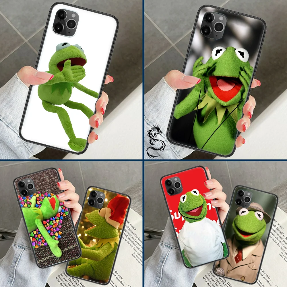 Чехол для телефона Kermit the Frog iphone SE 2020 6 6S 7 8 11 12 13 Mini Plus X XS XR Pro Max черный
