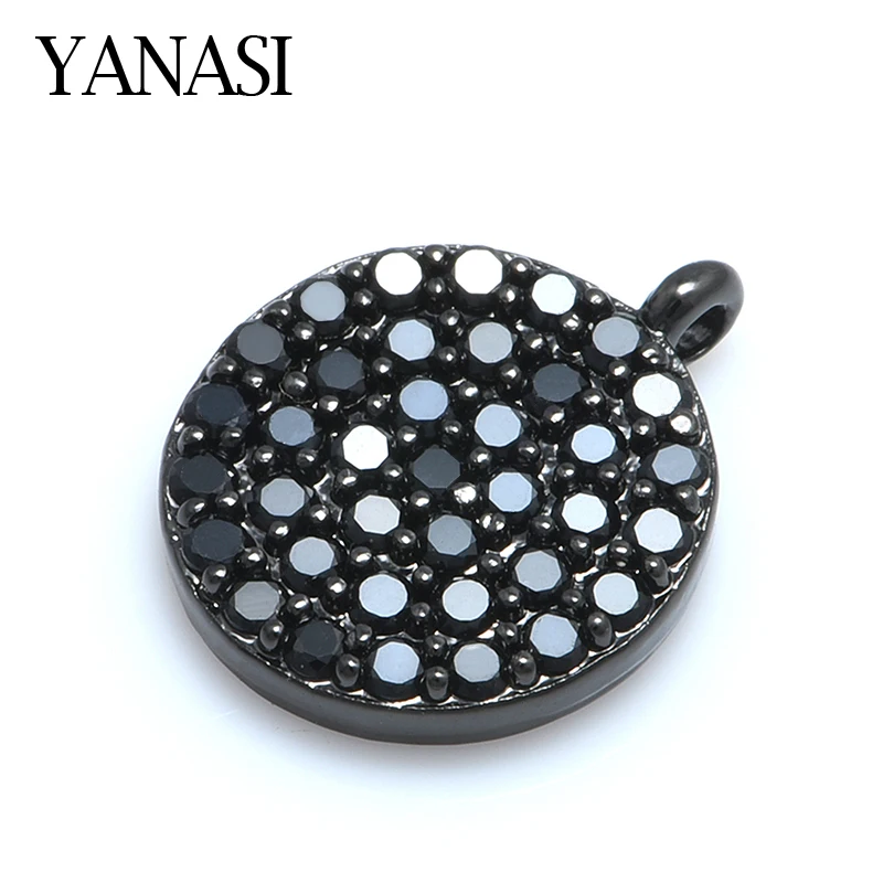 Черные маленькие круглые подвески-талисманы аксессуары для браслетов сережек