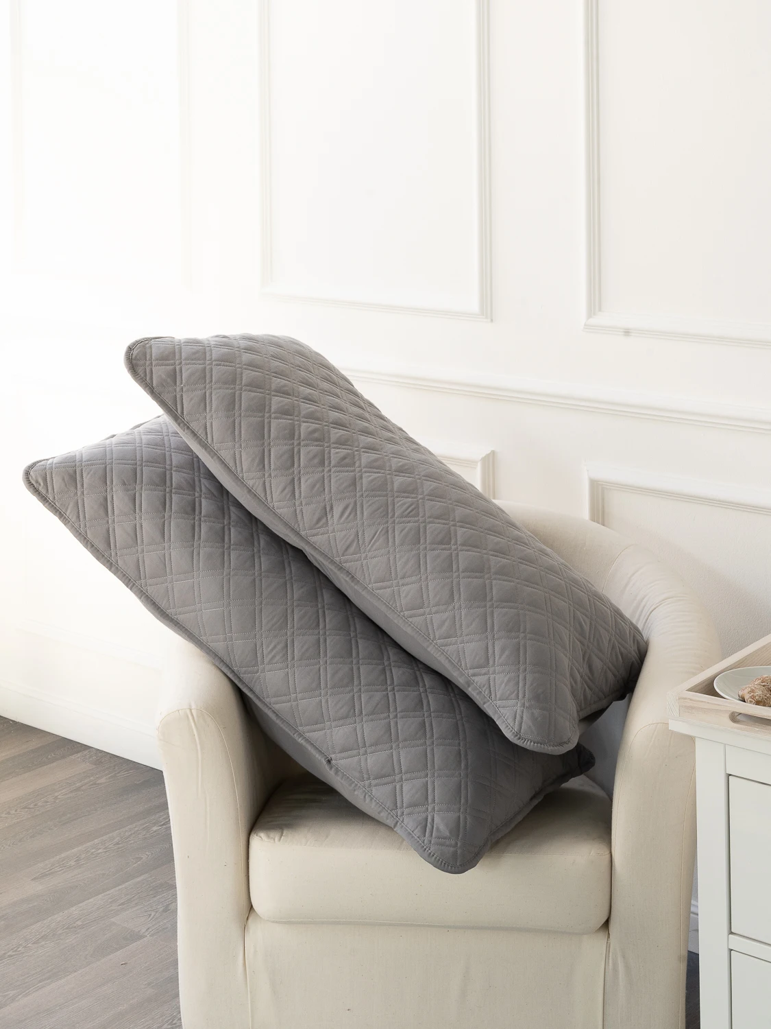 Set bedspread Florence Euro + 2 case for pillow 50*70 Gray item No. 20210102003 | Дом и сад